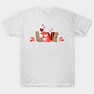 Valentine's Day Gnome leopard print Love  Funny Gifts T-Shirt